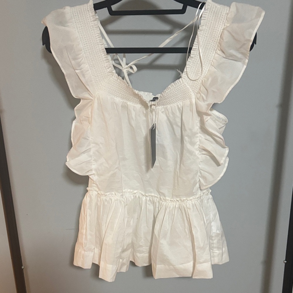 Chic White Ruffled Blouse for Women Nordstrom